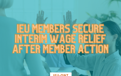 IEU members secure interim wage relief